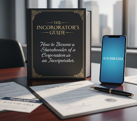 In Ontario and most Canadian jurisdictions (with the exception of British Columbia), simply filing the paperwork to start a corporation does not automatically make you an owner.